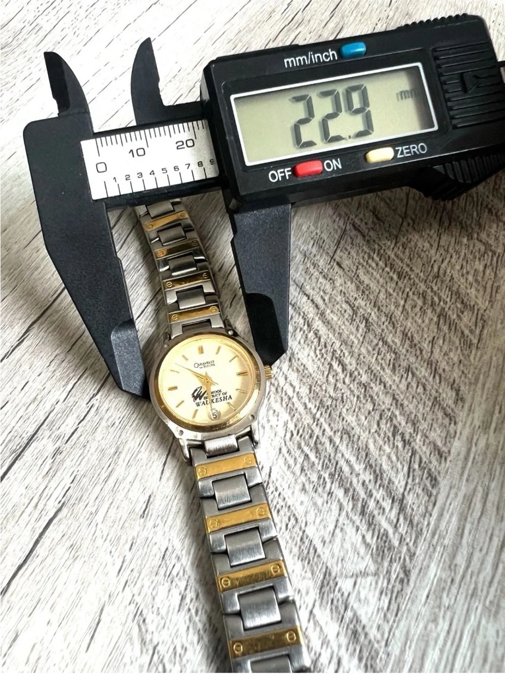Caravelle by bulova Two-Tone Gold & Silver Watch — White Dial